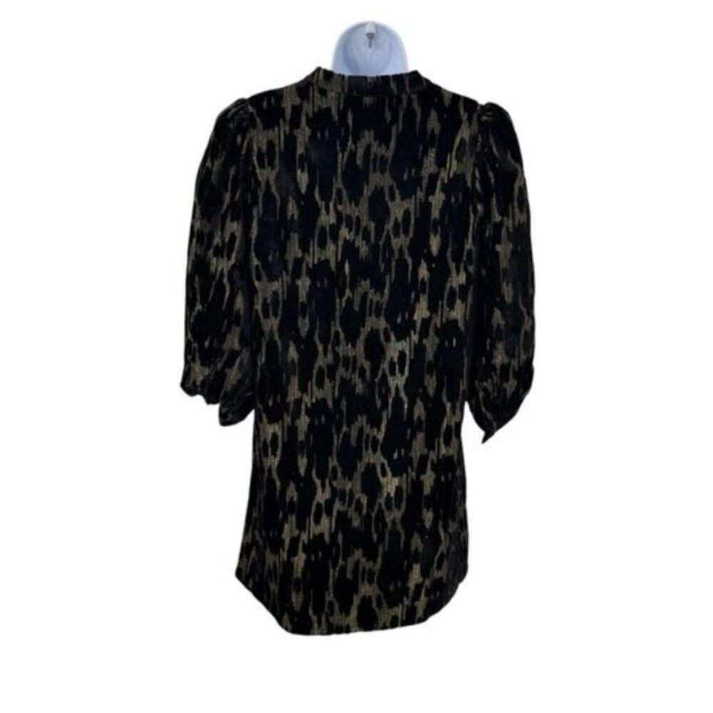 Pomander Place NEW Metallic Velvet Burnout Samantha Party Mini Dress Size S - Picture 8 of 10